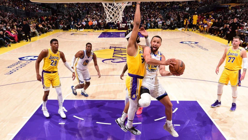 golden state warriors vs lakers match player stats